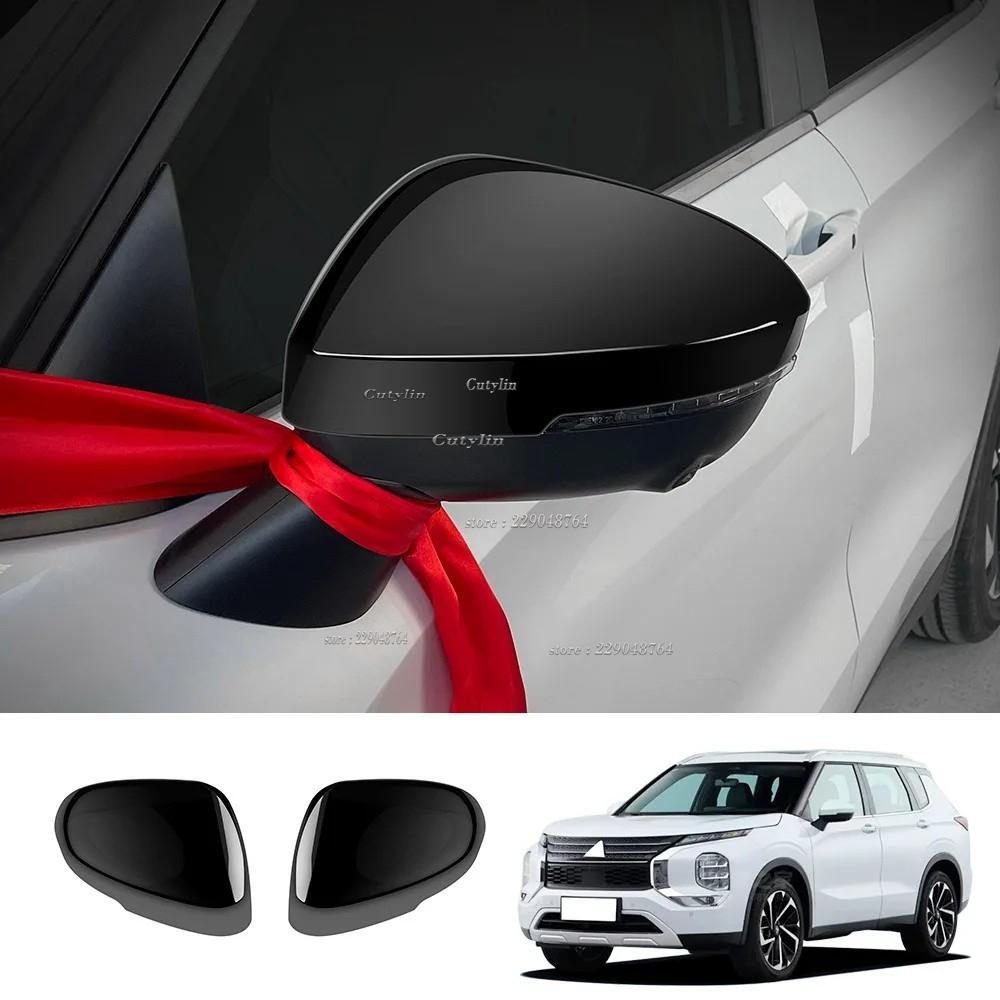 For Mitsubishi Outlander 2024 Black Styling Door Mirror Overlay Styling Rearview Mirror Cover Trim Car Accessories