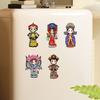 Peking Opera Character Refrigerator Magnet Chinese Style Wooden Peking Opera Role Fridge Magnet Home Kitchen Decoration