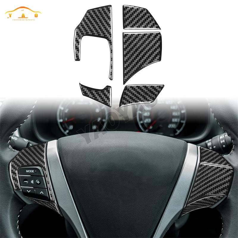 

Carbon Fiber For Perodua Bezza Myvi 2016-2023 Car Steering Wheel Button Chin Panel Trim Cover Car Accessories RHD
