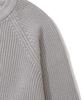 Knitted [Knitted X Fashion Planet] Cotton Waffle Round Cardigan Grey