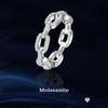 Classic Chain Design Wedding Fine Jewelry 925 Silver Moissanite Finger Rings for Women Fashion Daily Jewelry Gifts