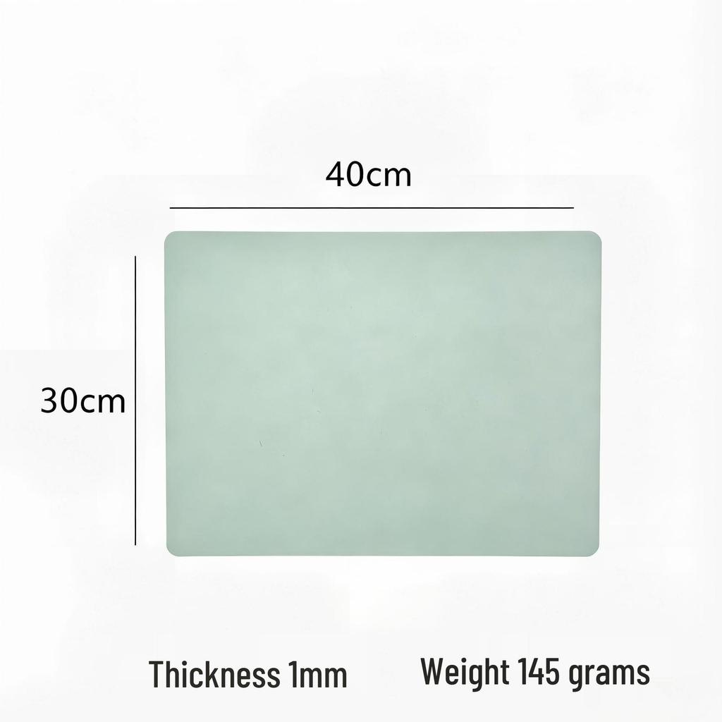 Solid Color Kids Silicone Placemat - Waterproof, Oilproof, Heat-Resistant Rectangular Dining Mat