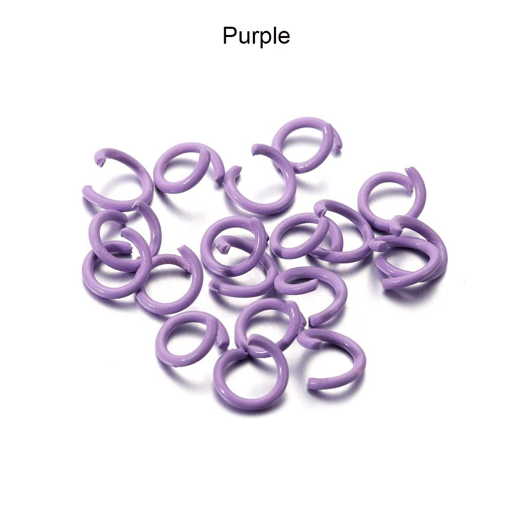 100Pcs/Lot 1.2x8mm Colorful Metal Open Jump Rings Split Jump Ring Connector for DIY Jewelry Making Findings Accessories Supplies