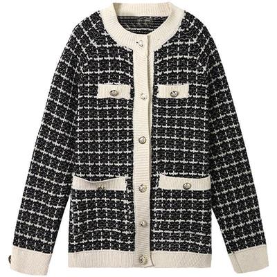 Sweater Women's Early Fall Clothing Knitted Cardigan Jacket Lazy Wind Hong Kong Taste of Autumn and Winter Tide