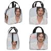 Soft Ian Somerhalder Damon Salvatore Insulated Lunch Bag for Kids School Cooler Thermal Food Box Tote Lunch Boxes Container