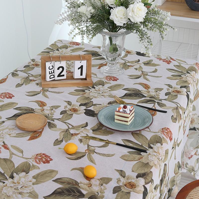 Floral Print Tablecloth Table Decoration Tableware Party Supplies Indoor and Outdoor Tablecloth Reusable/Tablecloth