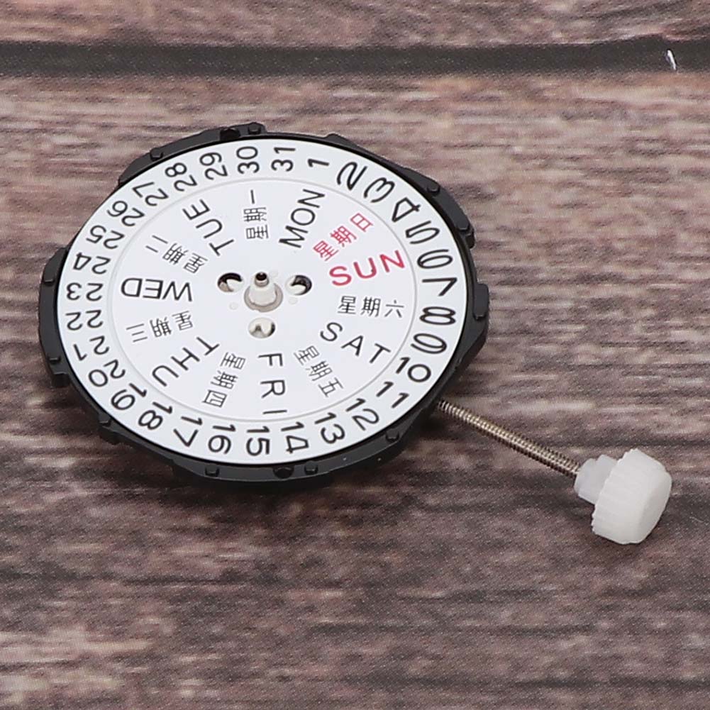 SL28 Three Hands Quartz Movement Date Watch Wristwatch Repair Accessory (Double Calendar)