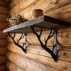 2 Pezzi Staffe Metalliche per Scaffali a Forma di Albero Staffa Decorativa Robusta per Scaffali Storage Soggiorno