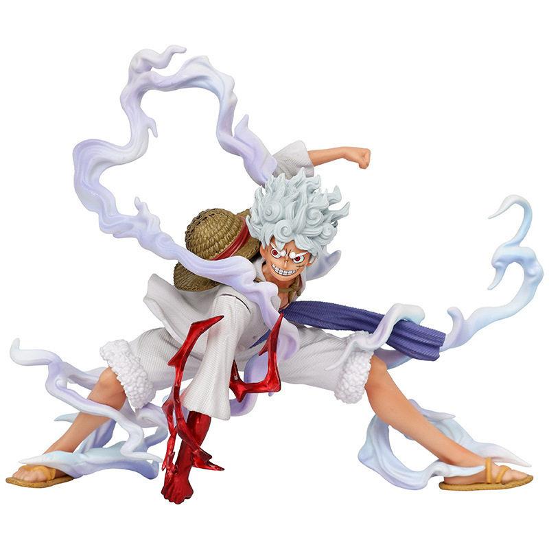 Anime One Piece Peripheral Sun God Nika Fifth Gear Luffy Figurine Squatting Posture Second Gear Luffy Statue Ornament Gift