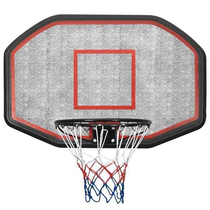 VidaXL Panneau de basket-ball Noir 109x71x3 cm Polyéthylène, panier de basket-ball,,, panneau arrière 93665