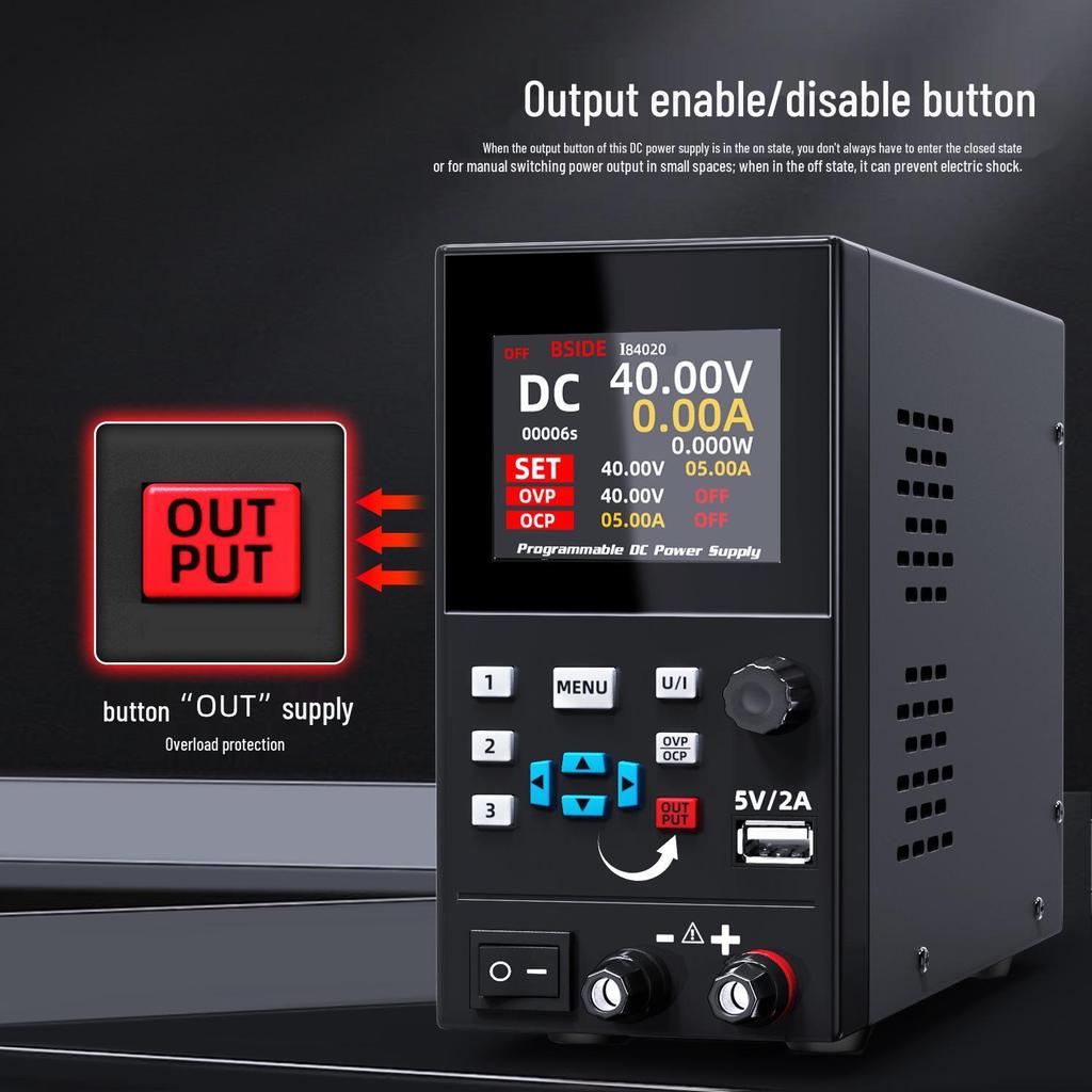 Adjustable DC Power Supply for Electronic Repair: 30V/5A, 10A, 40V/20A