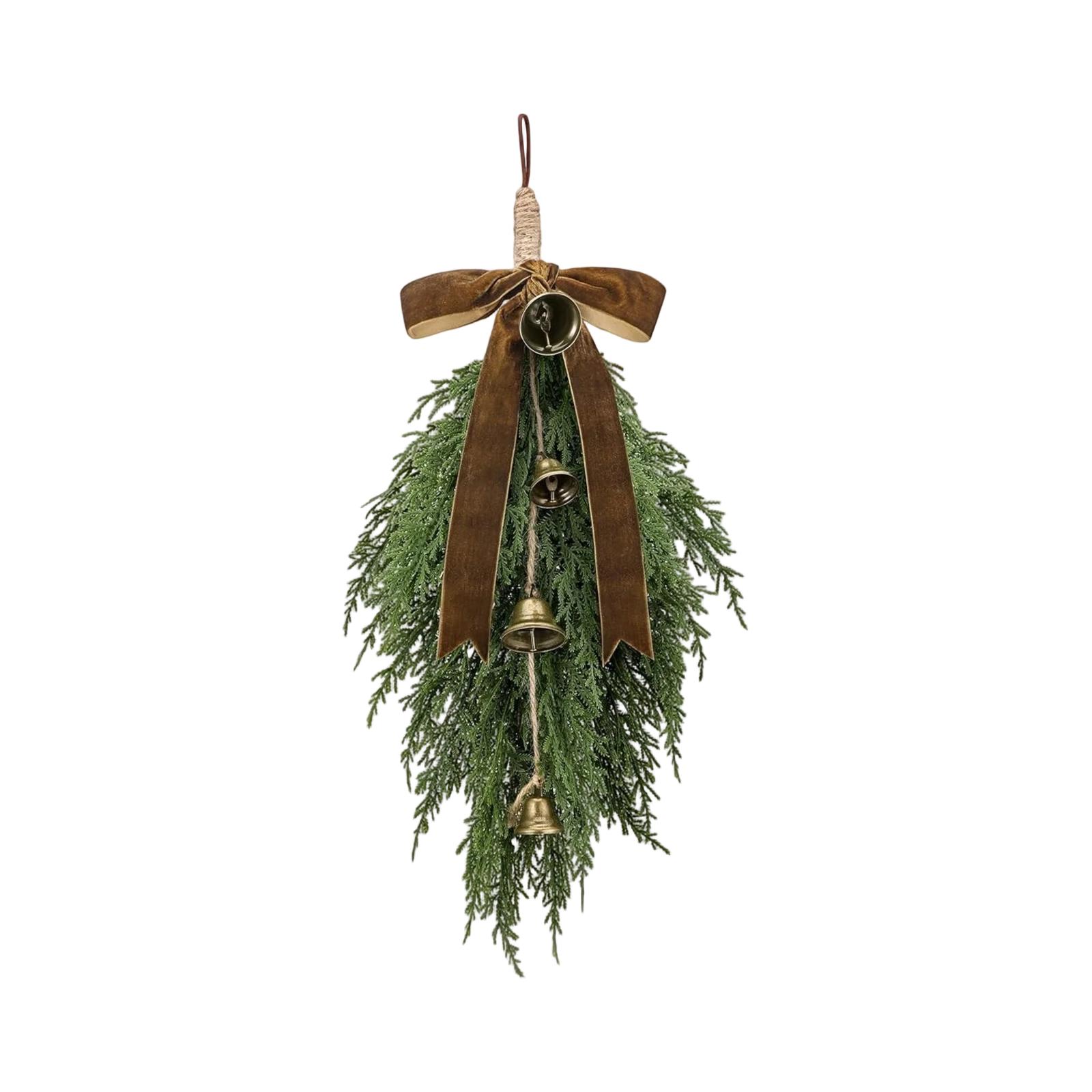 

1pc50cm Simulated Soft-Glue Norfolk Needle Wall Hanging Christmas Tree Upside Down Vine Green Plant Holiday Decoration One Size