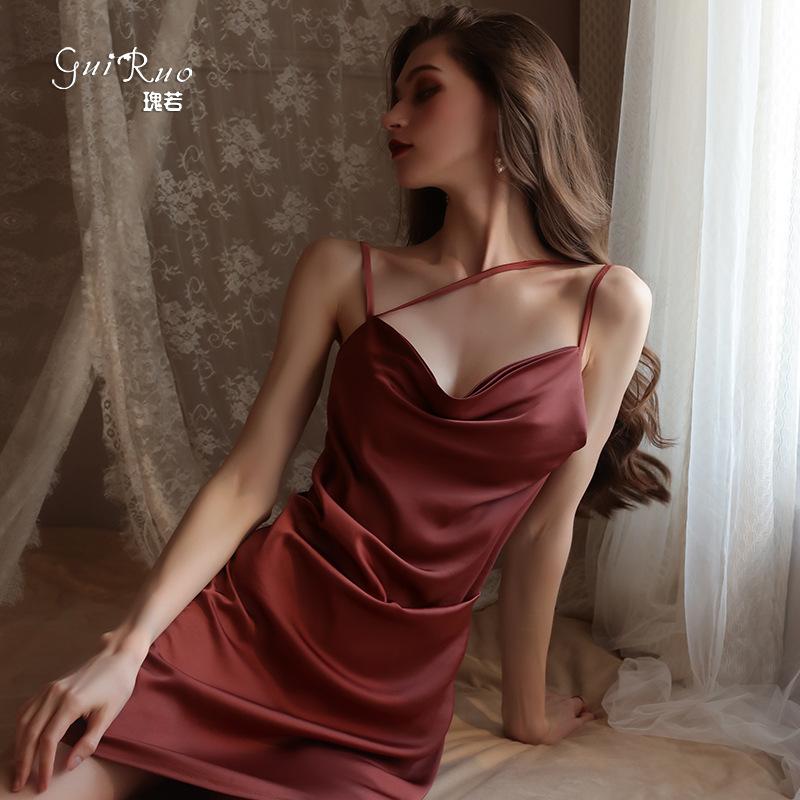 Women's Solid Midi Comfy Backless Cami Sleep Dress Lounge Set
