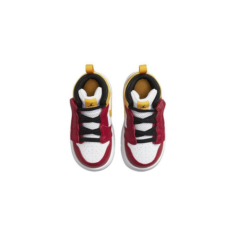 Air Jordan 1 Mid ALT SE TD Motorsport Baby Sneakers White Black University-Gold DJ6250-067