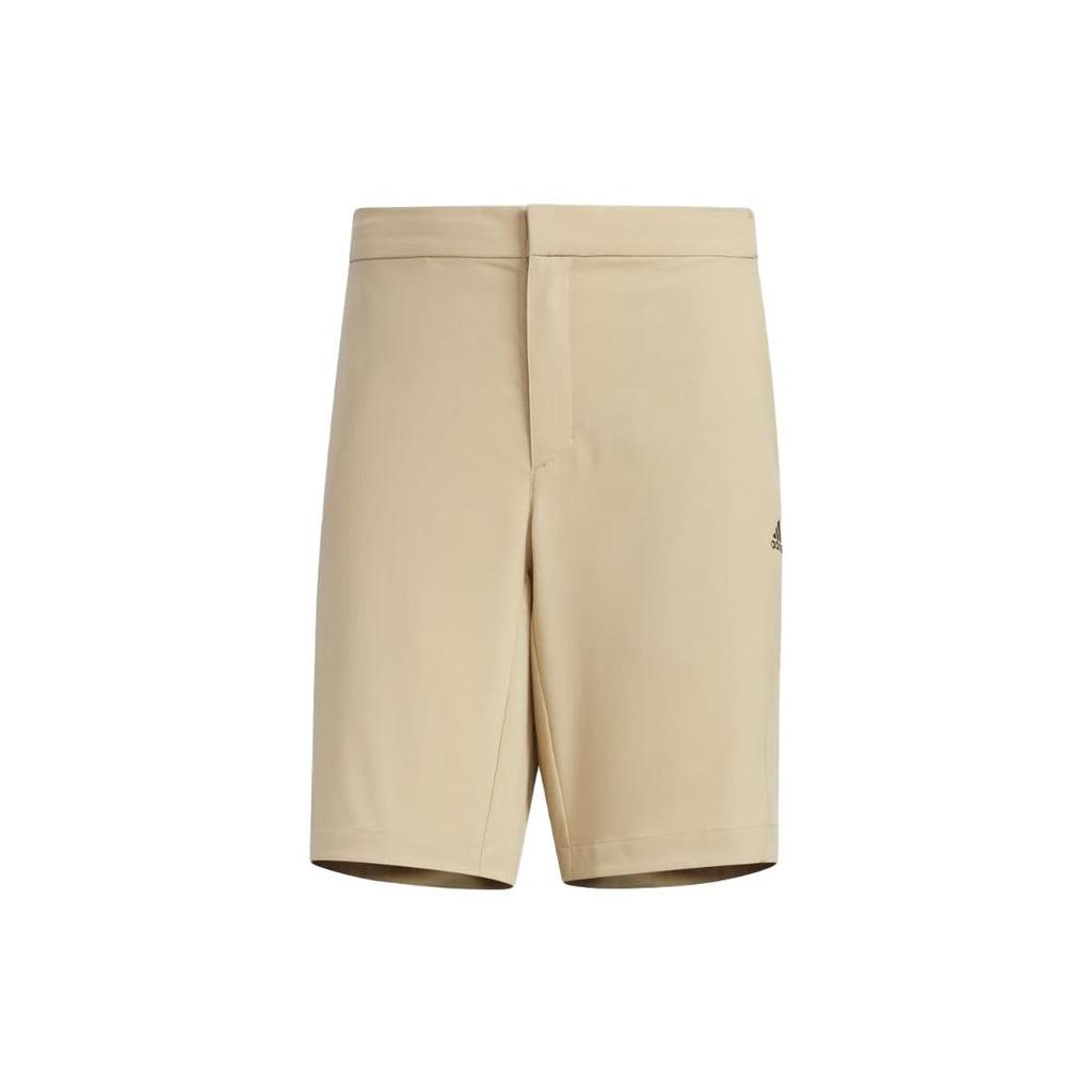 Adidas Solid Color Logo Outdoor Sports Casual Straight Leg Shorts Men Shorts Light-Khaki IU1276