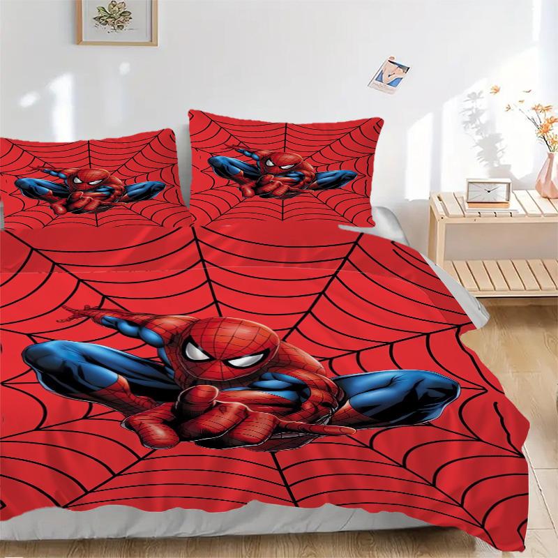 Spiderman Web Art Print 3Pcs Bedding Setduvet Cover With 2 Bedropillowcase Home Birthday Gift
