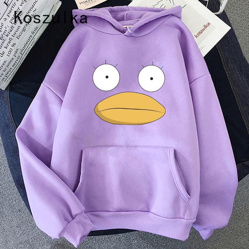 Unisex Spring GINTAMA Duck Face Hoodie Unisex Anime Hoodies Tops Langa Hip Hop Sweatshirt Streetwear Kawaii Hoody Harajuku Hoodied Unisex