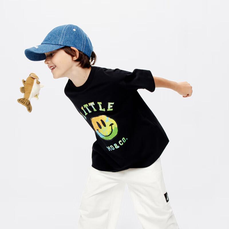 little MO&Co. Kids  Moisture-Wicking Printed Short Sleeve T-Shirt 150
