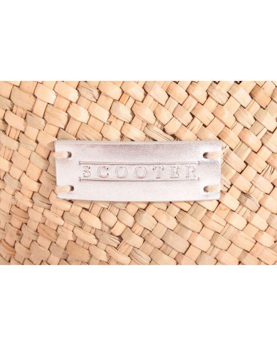 Sac en paille - Scooter - Chocolat - 100% Paille - Doublure 100% Lin - Femme