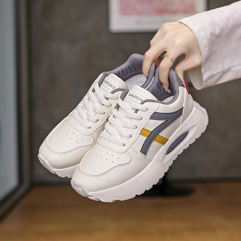 2025 Autumn New Ins Korean Version of Little White Shoes Student Fashion Platform Women's Shoes Versatile Casual Trend Sports Shoes F25