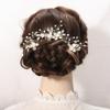 Famihot Hair Ornament Headpiece, Leaf and Flower Motif Comb with Pearl Hairpins, Set of 5, Hair Accessory for Weddings, Receptions, Graduation
