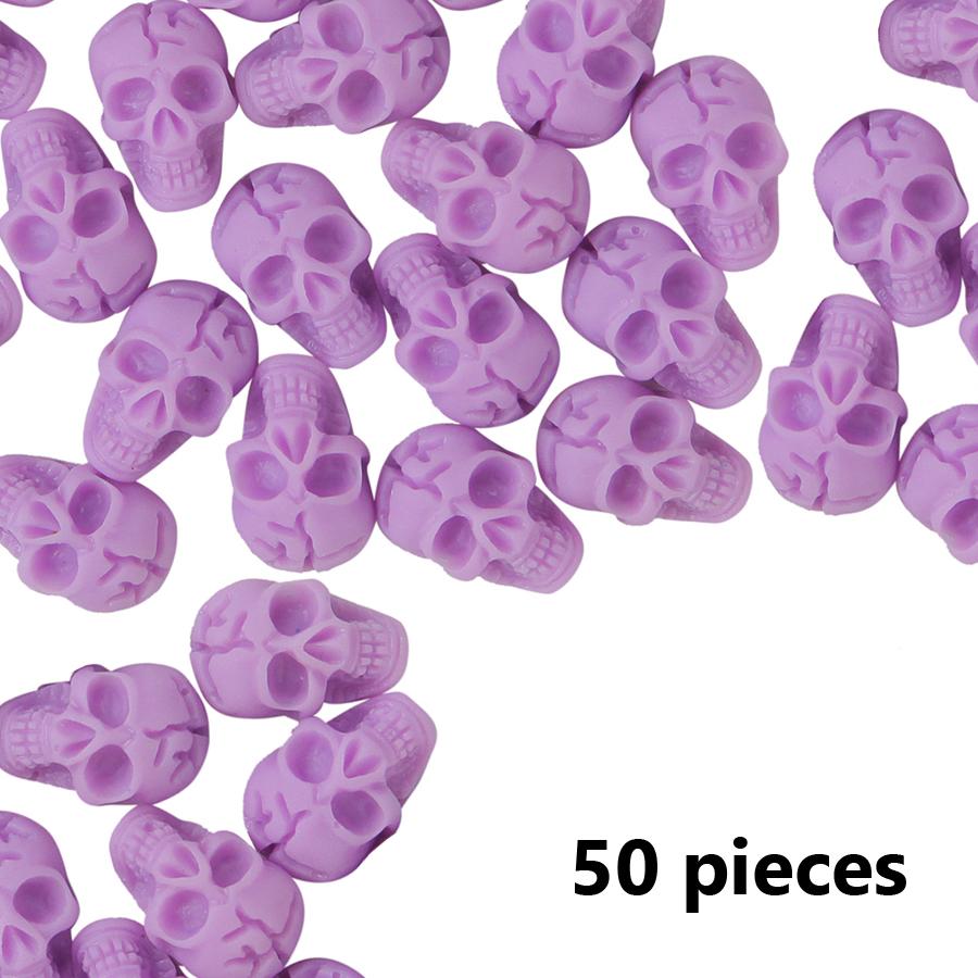 10/50Pcs Skull Nail Art Charms Flatback Beads, Punk Halloween Party Holiday Nail Art DIY Decoration