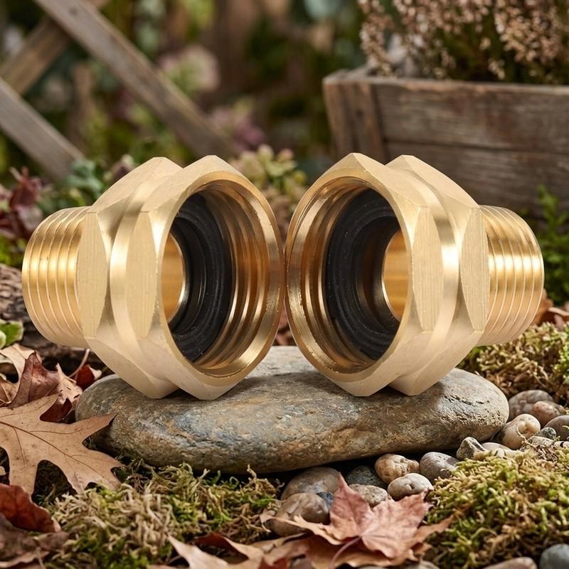 Brass Garden Hose Adapter 3/4 GHT Female To 1/2 NPT Male Connector Leak Proof Fitting For Garden Irrigation Pipe Adapter