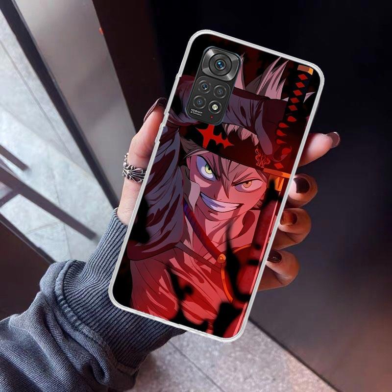 

Black C-Clovers Anime Phone Case For Xiaomi Redmi Note 15 14 14S 13 12S 12 Pro Plus 11S 11 10S 10 4G Cover 11E 11T 5G Print Fund Note 13 Pro Plus