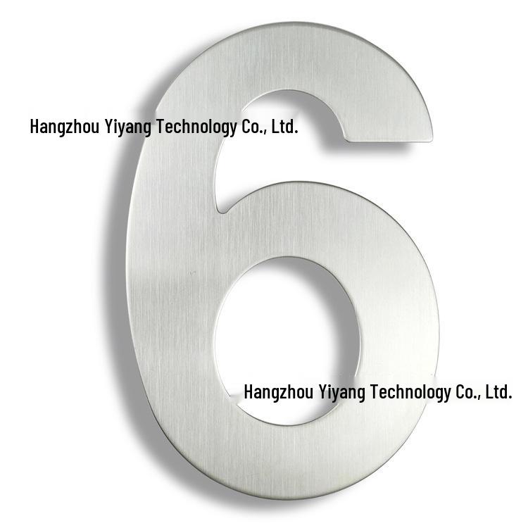 15CM 3D Stainless Steel Outdoor House Number - 6 Inch