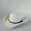 Men Stiff Cowboy Straw hat women wide Brim Pasture straw hat cowboy solid Outdoor summer Sun hat Jazz sombrero vaquero hombre