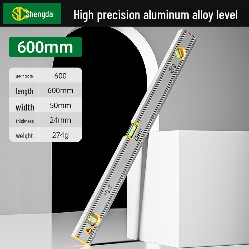 High Precision Magnetic Mini Spirit Level Ruler - Aluminum Alloy, Drop-Proof Tool