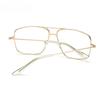 Okulary Vintage Metalowe Duże Oprawki Proste Modne Retro Płaskie Okulary Przeciwsłoneczne dla Mężczyzn i Kobiet Klasyczne Zwykłe Okulary Lentes