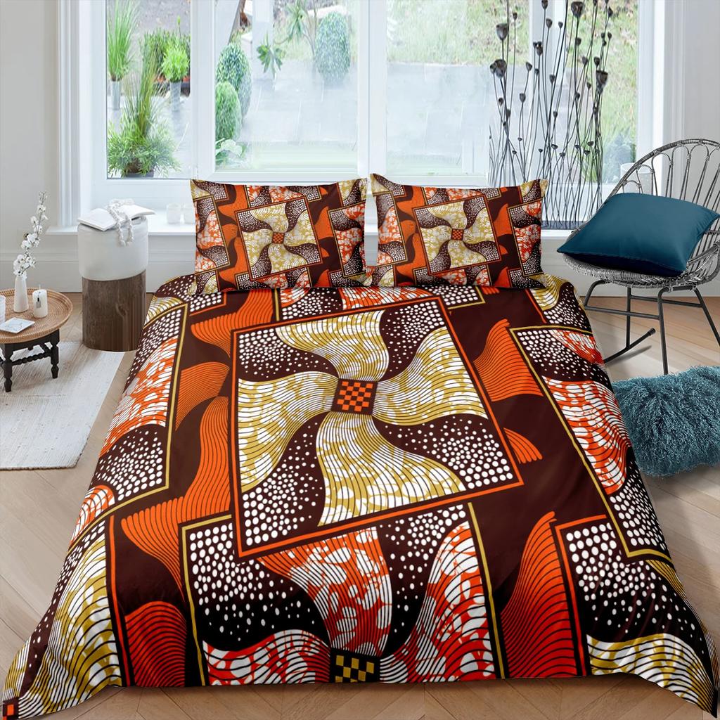 Exotic Geometric Duvet Cover Set Luxury Mandala Bedding Set Colorful Abstract Art Polyester Quilt Cover Queen Comforter Cover