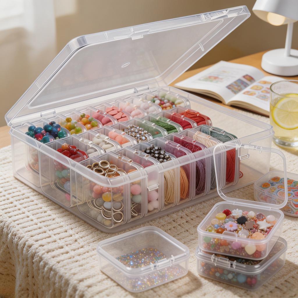 30Pcs Bead Organizer Box Small Plastic Storage Case for Jewelry Craft