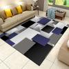 Tappeto Quadrato Geometrico Moderno Rosso Nero Grigio Antiscivolo Lavabile Morbido per Soggiorno Camera da Letto