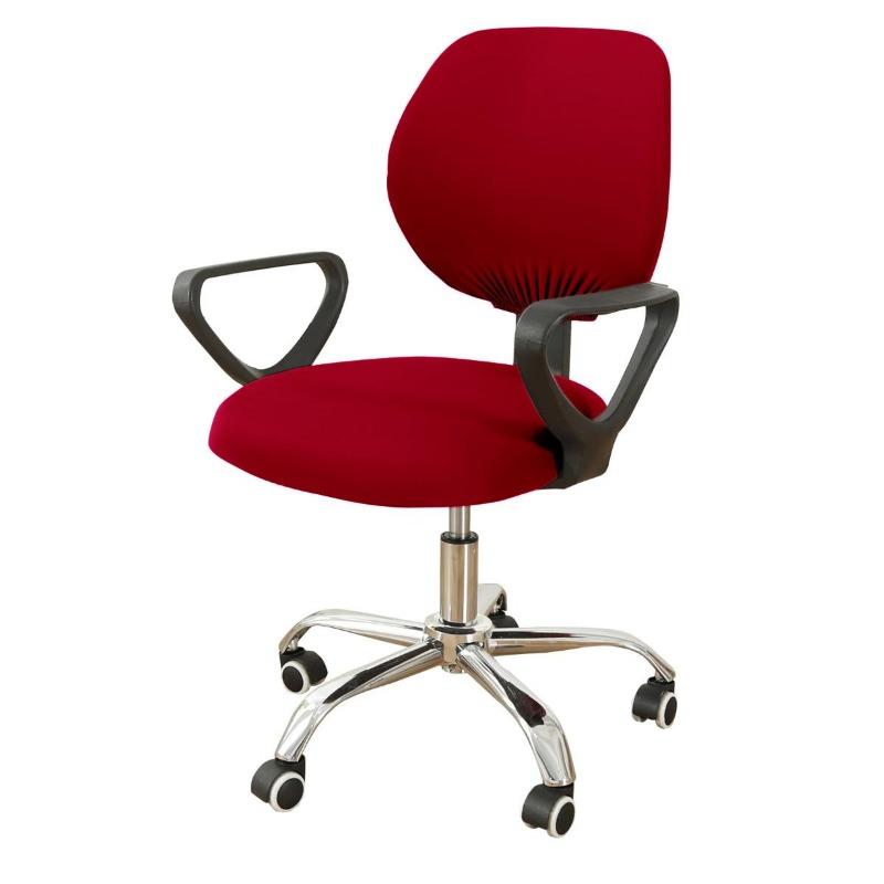 Spandex Stretchable Desk Office Chair Seat Covers Washable Rotating Backrest Coverings Cushion Pets Protectors Universal Computer Chair Slipcover