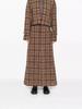 Ready Stock Red Plaid High-Waisted Woolen Skirt with Slit - Retro French Style for Autumn/Winter