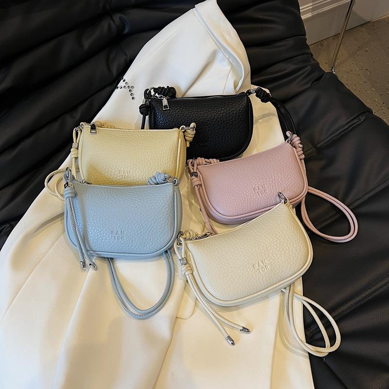 Fashion Simple Solid Color Shoulder Armpit Bag Ladies Pu Leather Crossbody Bags Casual Commuting Shoulder Bags