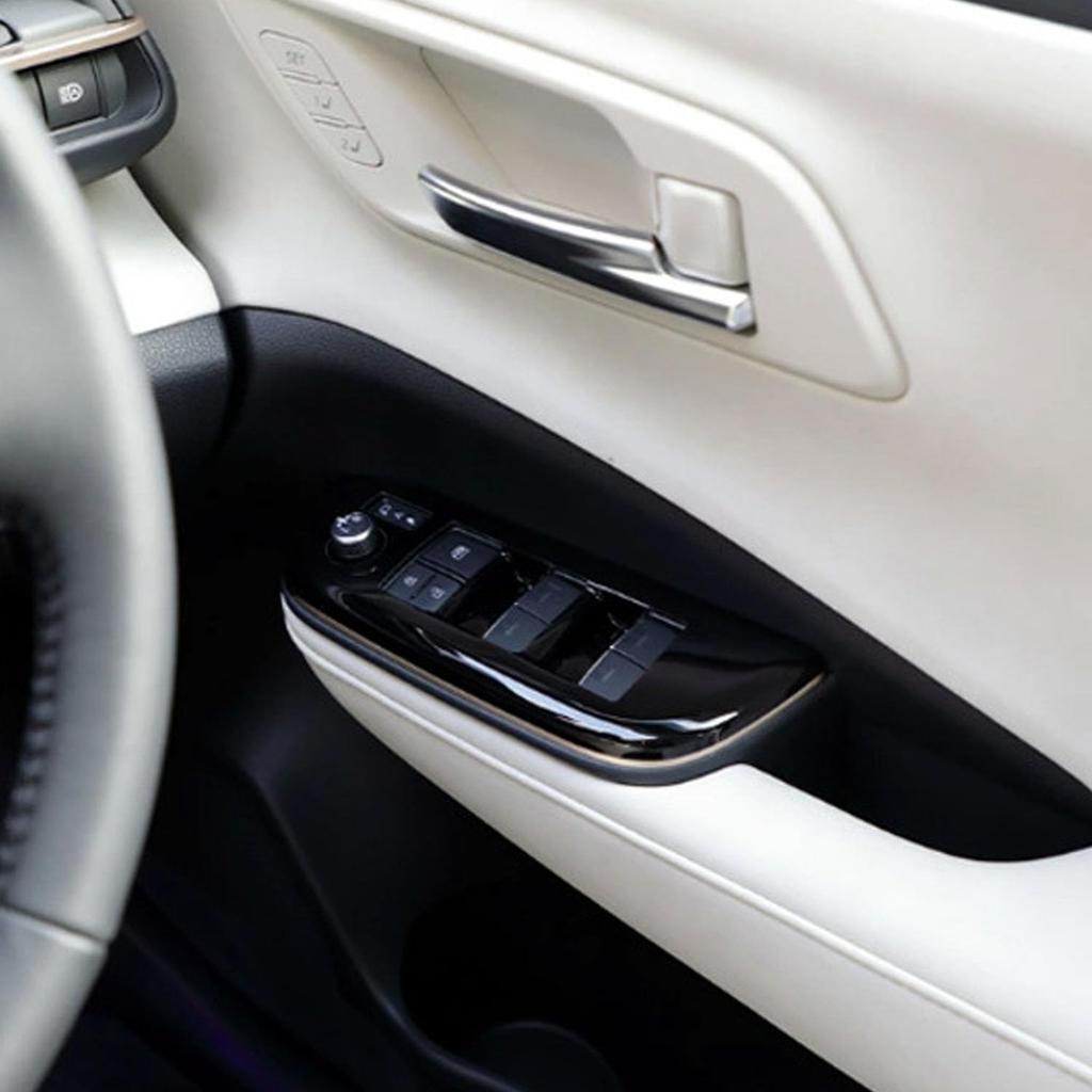 Hyorabyn Door Switch Cover Window Lift Button Frame for Toyota New Crown Crossover 35 Series TZSH35 AZSH35 Interior Scratch and Dirt Protection