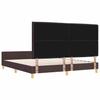 Bed Frame with Headboard Dark Brown 180 x 200 cm Fabric