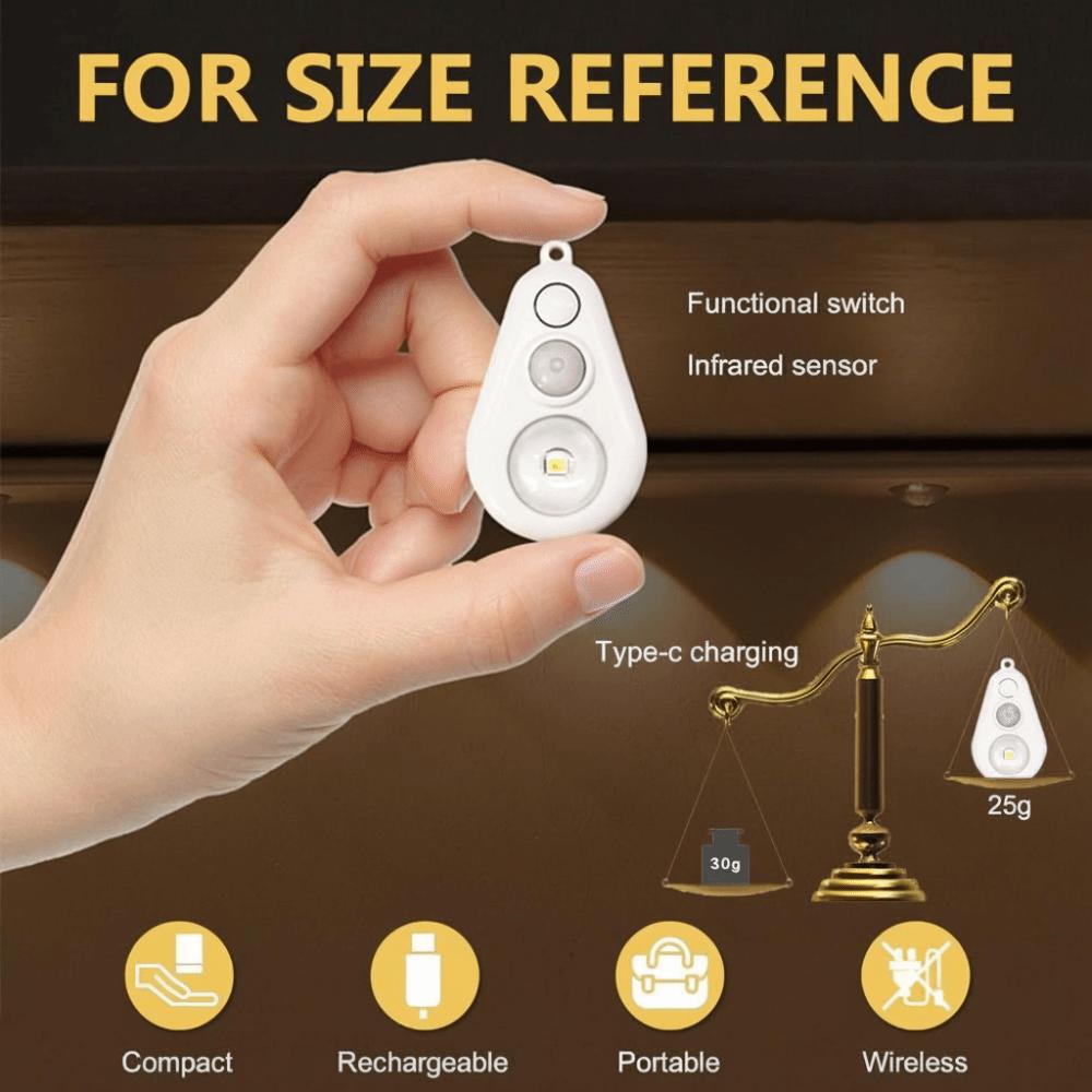 Auto On/Off Motion Sensor Night Light Mini Size Motion-Activated Light  Figure Cabinet