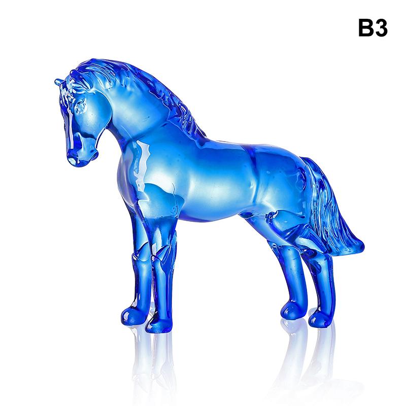 2026 Zodiac Horse Statue Feng Shui Collection Crystal Light Luxury Horse Sun Catcher Ornament Home Desktop Decoration