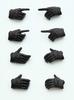 Figma Tactical Gloves Scale Runner Kit LittleArmory-OP03 "Stealth Black" 1/12 ATBC-PVC