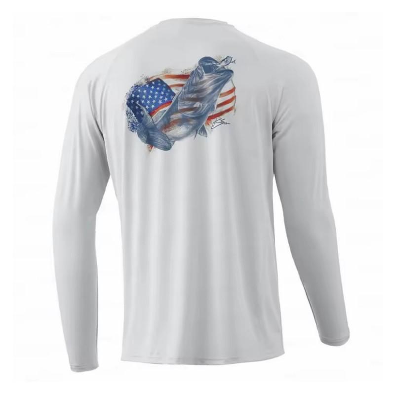 HUK Fishing Shirt UV Protection Men's Quick-drying Suit Sun UPF50
