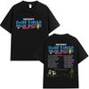 Rapper Bad Bunnys 2025 Tour Album Printed Tshirt for Unisex Casual and Fashionable Cotton Shortsleeved Women Summer T Shirt