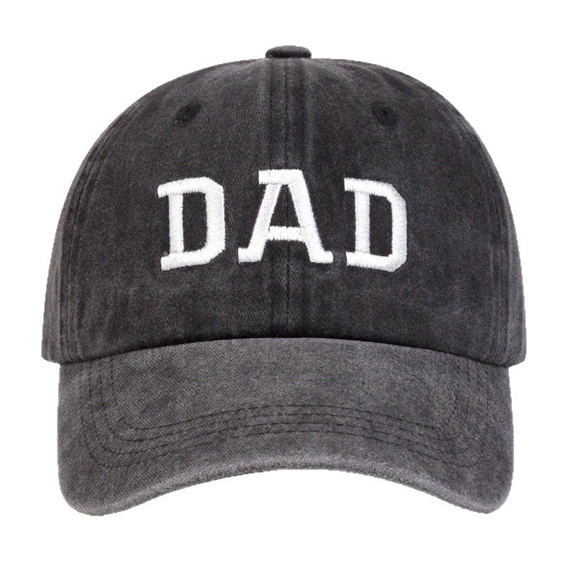 Șapcă de Baseball Spălată Brodată DAD MOM - Snapback Ajustabil, Pălărie de Cuplu Negru Maro pentru Călătorii în Aer Liber, Vacanță la Plajă, Primăvară & Vară, Pălărie de Plajă