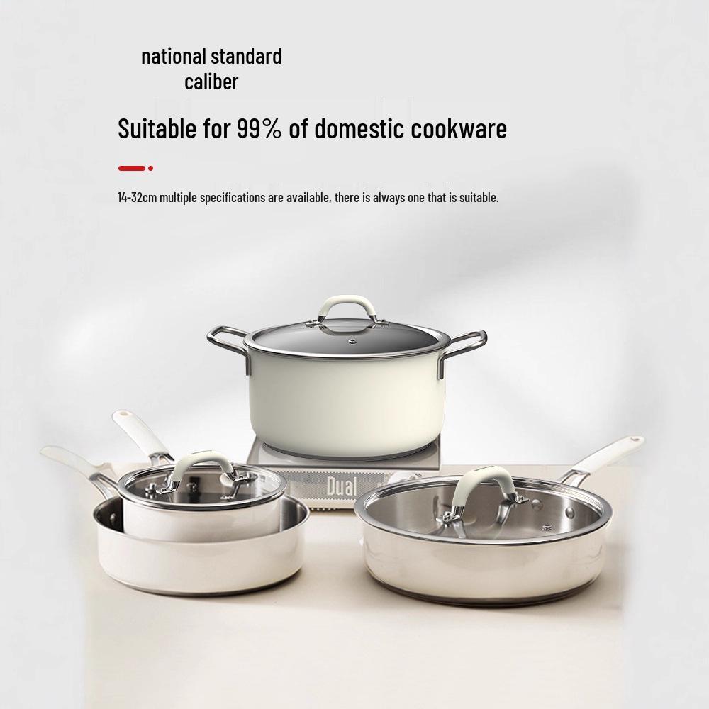 Universeller Deckel aus gehärtetem Glas mit Silikongriff, Verbrühschutz, Passend für Töpfe und Woks von 24-26 cm, Allzweck-Kochgeschirr-Zubehör