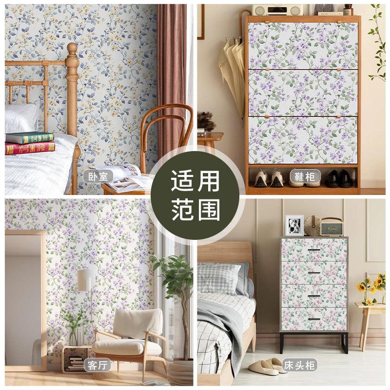 Vintage Klassische Selbstklebende Tapete mit Bauernhof-Lebensstil Abziehen und Aufkleben Wandsticker Papier für Schlafzimmer Zuhause Schrank