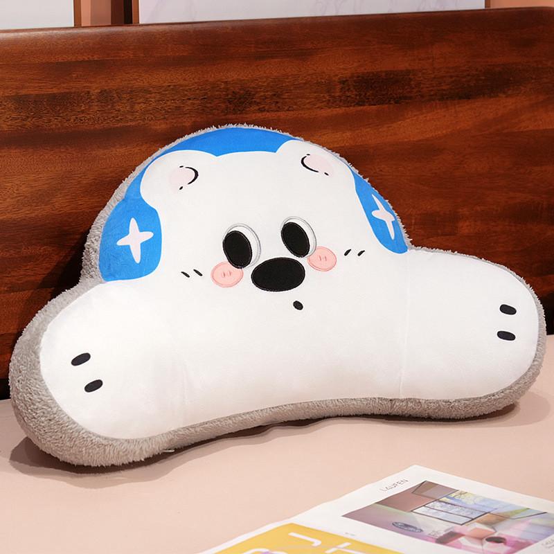White Highland West Terrier Plush Toy Lumbar Support Detachable Cover Gift Doll