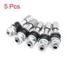 5pcs Silver Tone 44mm Length Tubeless Wheel Tyre Tire Valve Stem for Vehicle Car